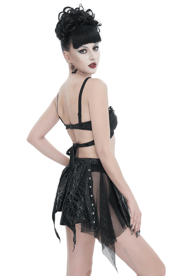 Chic Women's Swimsuit with Skirt and Star-Shaped Straps